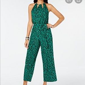 Green Leopard Jumpsuit- Medium